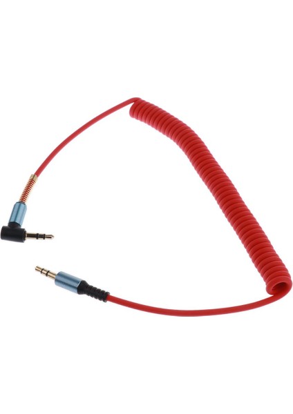 2x 6ft 3.5mm Dik Açı Erkek - Erkek Stereo Ses Uzatma Sarmal Kablo Kırmızı (Yurt Dışından) modelleri