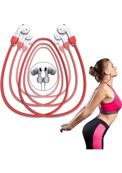 Silica Watt Strap Magnetic Cord Anti-Lost Leash For 3rd / 2nd Generation/pro/1(3 Red) (Yurt Dışından)