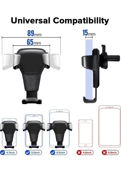 Yerçekimi Araç Tutucu Telefon Için Hava Firar Sabitleme Kıskacı Mobil Cep Standı Akıllı Telefon Gps Desteği iPhone 13 12 Xiaomi Samsung Telefon (Yurt Dışından) indirimleri