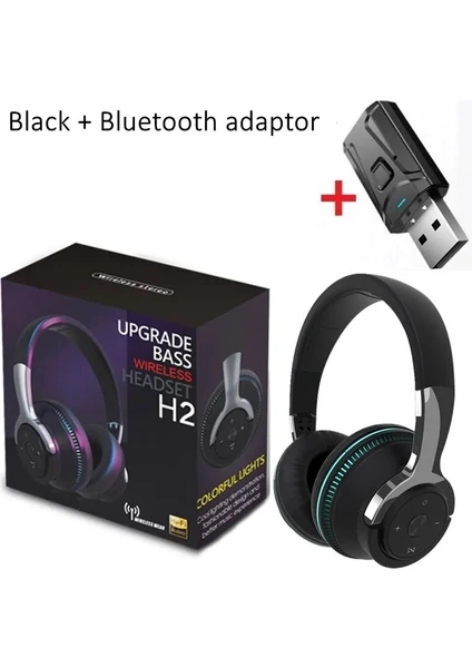 Tv Bluetooth Kulaklıklar Kablosuz Headphon Mic ile USB Adaptörü Kulaklık Gürültü Önleyici Stereo Katlanabilir Bas Tv Kulaklık Için (Yurt Dışından)