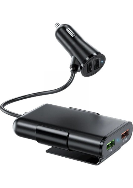 Portlu Araç Şarj Cihazı Hızlı Şarj Qc3.0 Ön Arka Koltuk Için Çoklu Usb Araç Şarj Cihazı 12-32v I0d7 (Yurt Dışından) modelleri