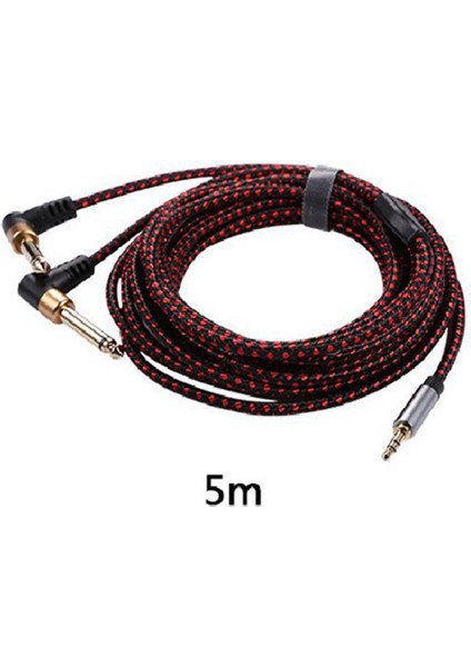 3,5 mm 1/8 "trs - Çift 1/4" , Tv Ses Kartları Için 5 Metre (Yurt Dışından)