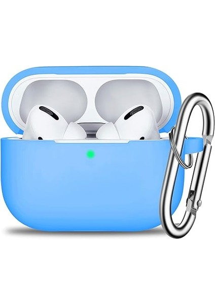 Pro Case Cover With Keychain, Full Protective Silicone Skin Accessories For Women Men Girl With Apple 2019 Latest Pro Case,front LED Visible-Light Blue (Yurt Dışından)