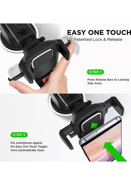 Easy One Touch 5 Kontrol Paneli ve Ön Cam Iphone, Samsung, Moto, Huawei, Nokia, Lg, Akıllı Telefonlar Için Evrensel Araç Montajlı Telefon Tutucu Masa Standı (Yurt Dışından) fiyatları