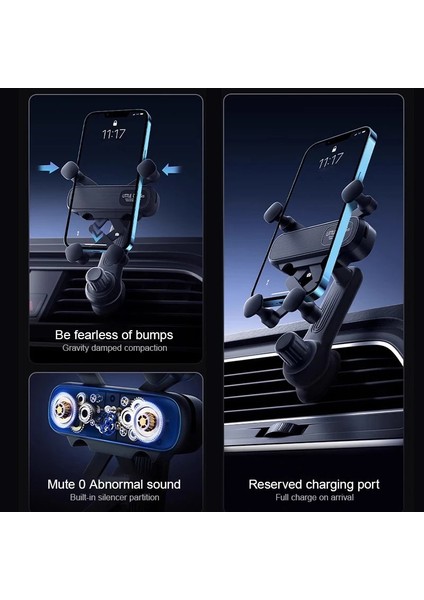 Lüks Araç Telefonu Tutucu iPhone 15 13 12 11 14 Pro Max Samsung Xiaomi Otomatik Hava Firar Montaj Tutucu Akıllı Telefon Gps Desteği Standı (Yurt Dışından) fırsatları