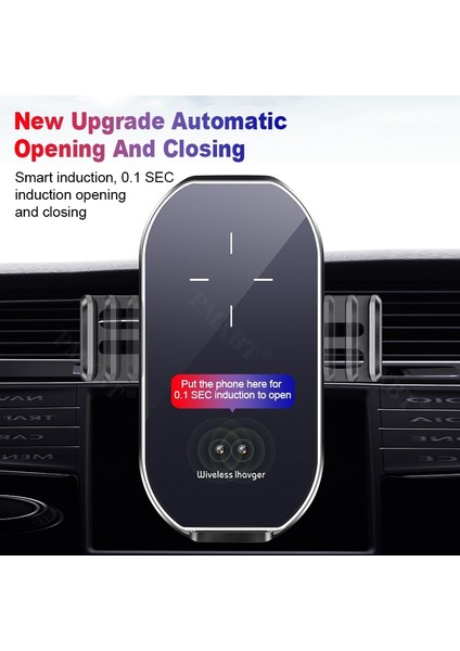 10W Araba Kablosuz Şarj Cihazı Otomatik Sıkma Araç Tutucu Telefon Tutucu iPhone Xiaomi Için Kızılötesi Indüksiyon Qı Hızlı Şarj Istasyonu (Yurt Dışından)