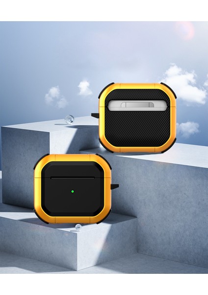 The New Pro Protective Cover Earphone Case Is Suitable For Apple's Pro Metal Case-Yellow (Yurt Dışından)