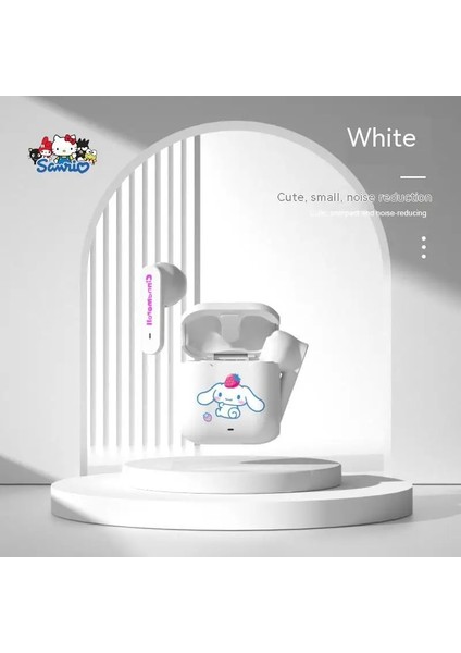 Sanrio Mini Bluetooth Kulaklık Kablosuz Karikatür Hediye Tws Siyah Teknoloji Özel Modelin Sevimli Sıkı Seçimi Ortak Markalı Başlık (Yurt Dışından)