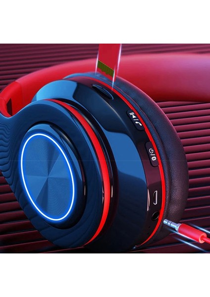 Kablosuz Bluetooth Kulaklık Kulak Üstü Katlanabilir Renkli Stereo Bilgisayar Kablosuz Kulaklık Gürültü Önleme Hıfı Oyun Kulaklığı (Yurt Dışından)