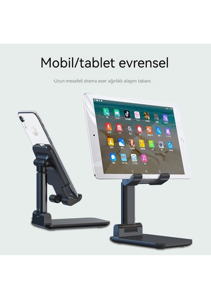 Katlanabilir Cep Telefonu Standı Tembel Düz Masaüstü Standı Canlı Net Ders Evrensel Teleskopik Taşınabilir Cep Telefonu Destek Çerçevesi (Yurt Dışından) fiyatları