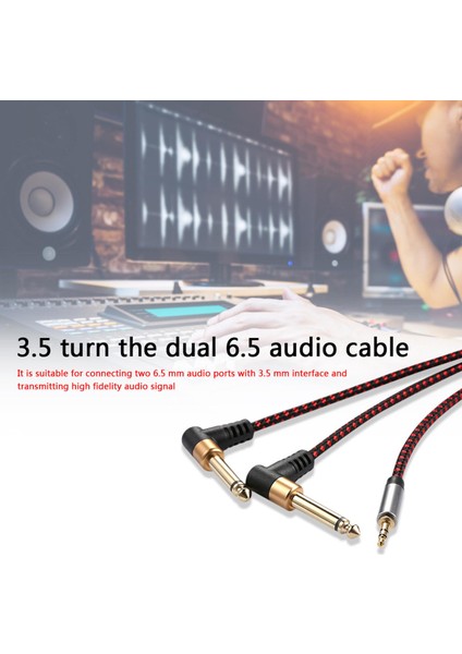 Ses 3.5mm Trs - 6.35MM Stereo Ayırıcı Pc Metre Için (Yurt Dışından)