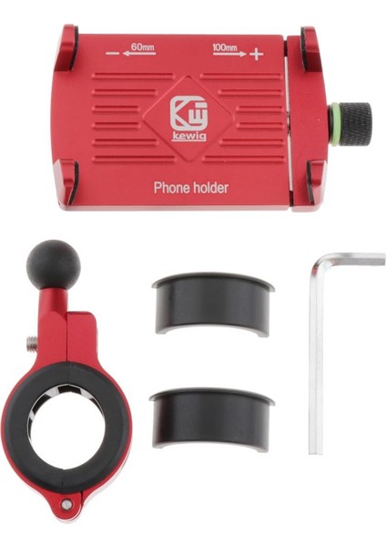 Motosiklet Gidonu Telefon Tutucusu Alüminyum Alaşım Kırmızı (Yurt Dışından)