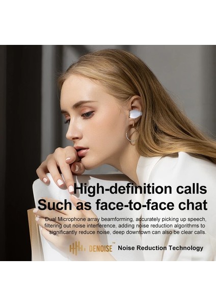 Kablosuz Kemik Iletimli Kulaklıklar Fones Bluetooth 5.3 Kulak Klipsi Küpe Kulaklık Dokunmatik Kontrol Spor Mikrofonlu Kulaklıklar (Yurt Dışından)