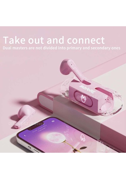Yeni Disney Stitch Q54 Kablosuz Bluetooth Kulaklık Sevimli Ruj Şekillendirici Kulaklıklar Hifi Ses Kulaklık Akıllı Dokunmatik Düşük Gecikme (Yurt Dışından)