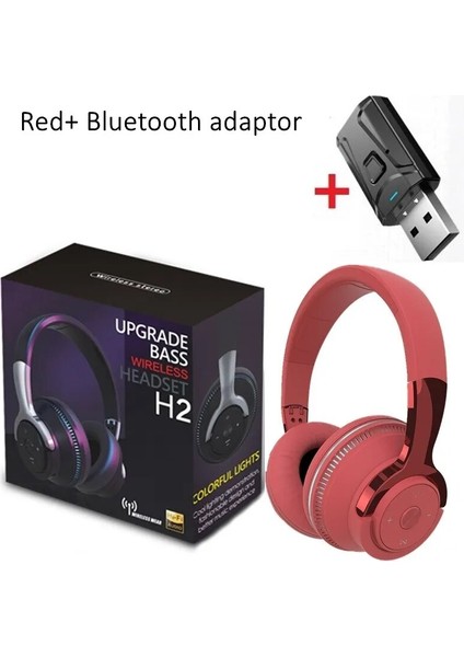 Tv Bluetooth Kulaklıklar Kablosuz Headphon Mic ile USB Adaptörü Kulaklık Gürültü Önleyici Stereo Katlanabilir Bas Tv Kulaklık Için (Yurt Dışından)