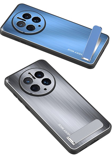 Huawei Mate 50 Pro 4g Kickstand Telefon Kasası Fırçalanmış Alüminyum Alaşım Tpu Kenar Şok Geçirmez Kapak (Yurt Dışından) fırsatları