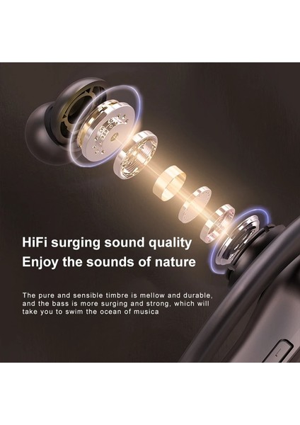 Yeni Tws Kablosuz Kulaklıklar Hıfı Ses Bluetooth Kulaklık Gürültü Azaltma Spor Kulaklık Ipx7 Su Geçirmez Çift Mikrofonlu Kulaklıklar (Yurt Dışından)