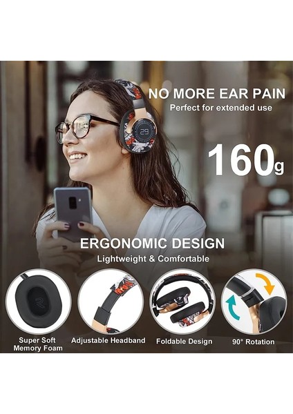 Bluetooth Kulaklık Kafa Aşınma Stereo Hifi Spor Oyun Kablosuz Kulaklık Müzik Pc Doğum Günü Yeni Yıl Hediyesi Için Mic ile Ağır Bas (Yurt Dışından) modelleri