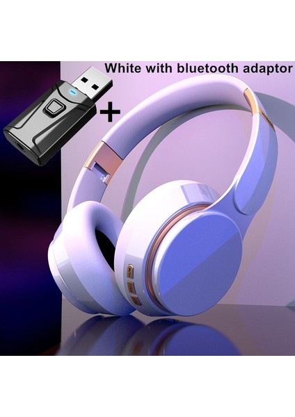 Kablosuz Tv Kulaklık Bluetooth 5.0 USB Adaptörü Stereo Kulaklık Katlanabilir Kask Mikrofonlu Tekli Kulaklıklar Samsung Xiaomi Tv Pc Müzik (Yurt Dışından)