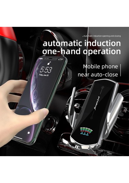 Kablosuz Araç Şarj Cihazı, 10w Qi Hızlı Şarj Otomatik Sıkma Araç Montajı Ön Cam Pano Hava Firar Telefon Tutucu İphone 11 11 Pro Max Xs Max Xs Xr X (Yurt Dışından) fiyatları