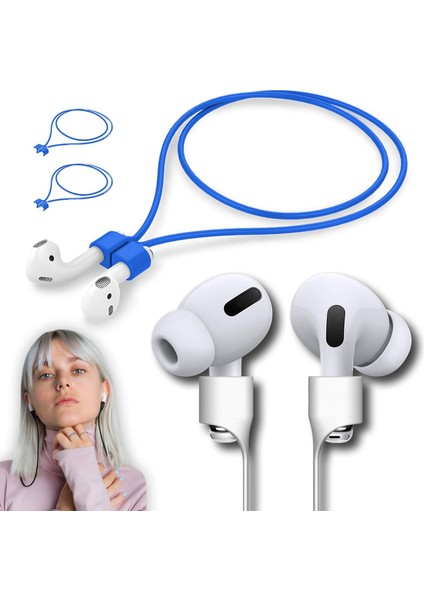 Ultra Strong Magnetic Strap Anti-Lost Cord Sports Lanyard Compatible With 3rd / 2nd Generation / Pro / 1(3 Blue) (Yurt Dışından)