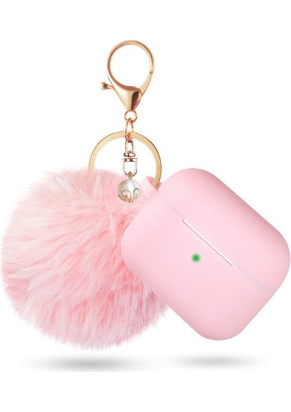 3(2021), Apple Airpod 3rd Generation Women's Case, Air Pod 3rd Generation Charging Case Silicone Case With Pom Pom Keychain Accessory(Pink) (Yurt Dışından)