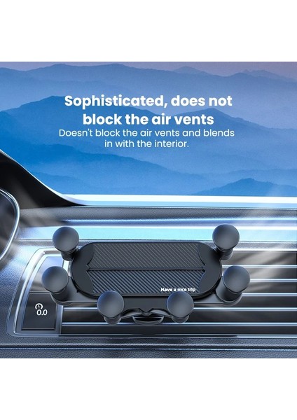 Yerçekimi Araç Telefonu Tutucu Altı Nokta Mobil Standı iPhone Samsung Akıllı Telefon Tutucu Desteği Hava Firar Klip Gps Montaj Standı (Yurt Dışından)