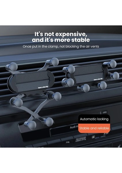 Yerçekimi Araç Telefonu Tutucu Altı Nokta Mobil Standı iPhone Samsung Akıllı Telefon Tutucu Desteği Hava Firar Klip Gps Montaj Standı (Yurt Dışından) modelleri