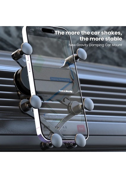 Yerçekimi Araç Telefonu Tutucu Altı Nokta Mobil Standı iPhone Samsung Akıllı Telefon Tutucu Desteği Hava Firar Klip Gps Montaj Standı (Yurt Dışından) fırsatları