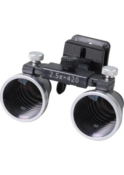 Doktor Büyüteç Gözlük Üstü Klip 2.5X420 Tüm Gözlüklere Uyumlu Değişen Pupil Dental Loupes Metal Kenarlık