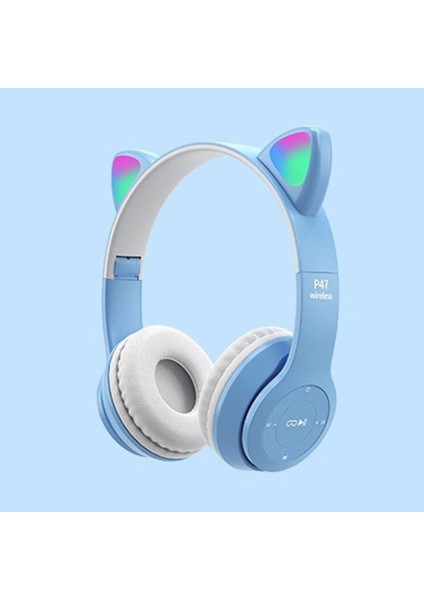 Kablosuz Bluetooth Kulaklık Kedi Kulak Oyun Kulaklığı Glow Işık Kask Sevimli Spor Müzik Kulaklık Çocuklar Için Kız Hediyeler (Yurt Dışından) fırsatları