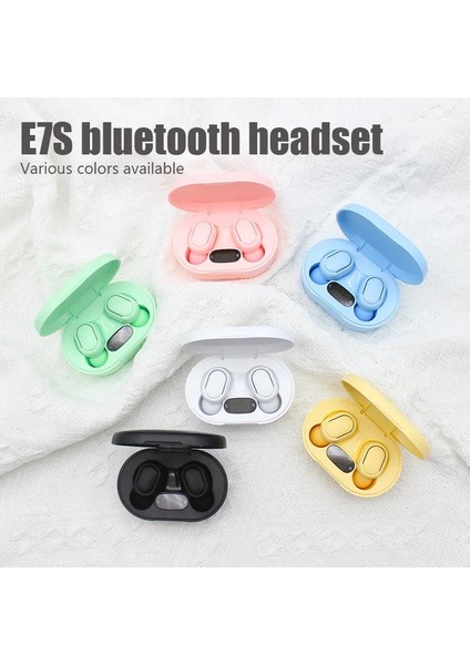Orijinal E7S Tws Kablosuz Mikrofonlu Kulaklıklar LED Ekran Kulakiçi Kablosuz Bluetooth Kulaklık Hava E7S Fone Bluetooth Kulaklık (Yurt Dışından)
