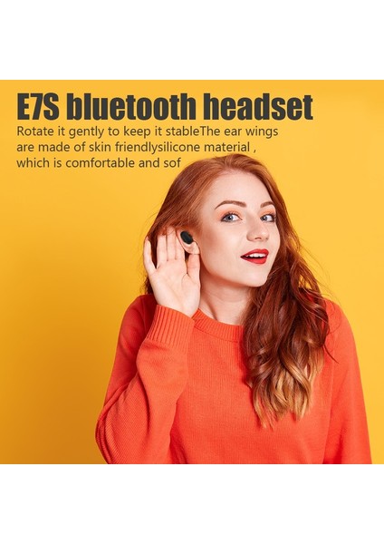 Orijinal E7S Tws Kablosuz Mikrofonlu Kulaklıklar LED Ekran Kulakiçi Kablosuz Bluetooth Kulaklık Hava E7S Fone Bluetooth Kulaklık (Yurt Dışından)