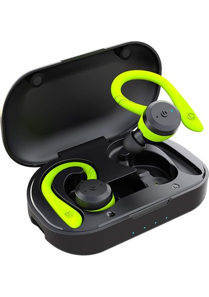 Bluetooth Headphones True Wireless Earbuds With Charging Case Ipx7 Waterproof Stereo Sound Earphones Built-In Mic In-Ear Headsets Deep Bass For Sport Running Green (Yurt Dışından)