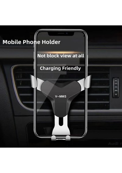 Yerçekimi Araç Tutucusu Telefon Için Arabada Hava Firar Montaj Klipsi Cep Tutucu Hiçbir Manyetik Cep Telefonu Standı iPhone 13 Xiaomi Samsung (Yurt Dışından) modelleri