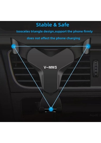 Yerçekimi Araç Tutucusu Telefon Için Arabada Hava Firar Montaj Klipsi Cep Tutucu Hiçbir Manyetik Cep Telefonu Standı iPhone 13 Xiaomi Samsung (Yurt Dışından)