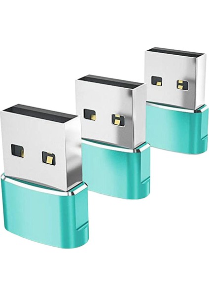 3pcs Type-C 3.1-Usb 2.0 Adaptör Şanzımanı Yeşil Kulaklıklar Için (Yurt Dışından)