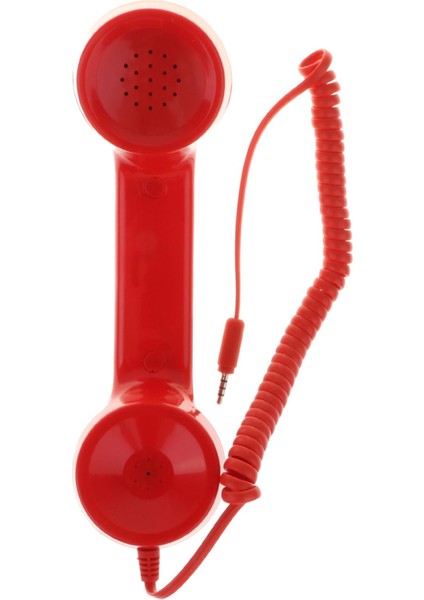 Çoğu Cep Telefonu Için Güü Uction Retro 3,5mm Mobil Ahize Alıcısı Kırmızı (Yurt Dışından)