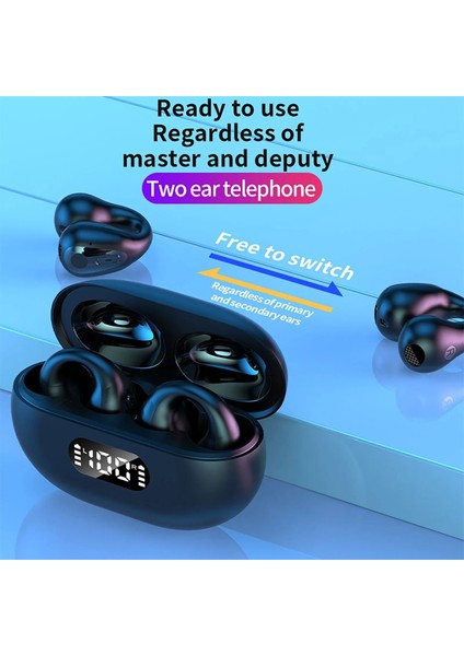 Tws Q80 Kablosuz Kulaklık Bluetooth 5.3 Kemik Iletimli Kulaklık Kulak Klipsi Tasarım Dokunmatik Kontrol LED Kulakiçi Spor Kulaklıklar (Yurt Dışından) fiyatları