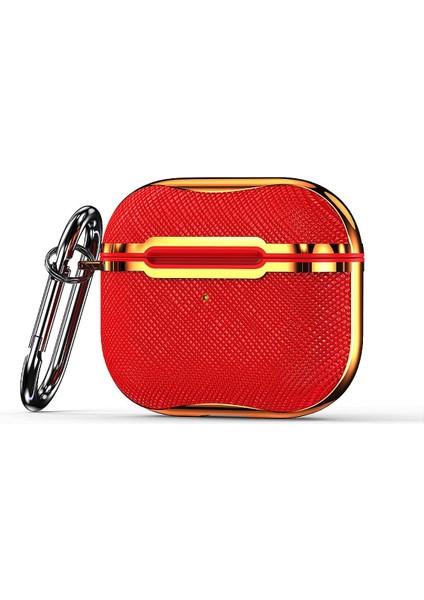 3rd Generation Case Cover With Keychain, Full Protective Cute Stylish Accessories For Women Men 2021 3 [front LED Visible] – Canvas Red/gold Trim (Yurt Dışından)