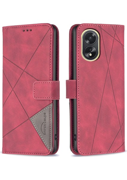 Oppo A38 Baskılı Deri Cep Telefon Kılıfı Manyetik Cüzdan Stand Kapağı (Yurt Dışından)