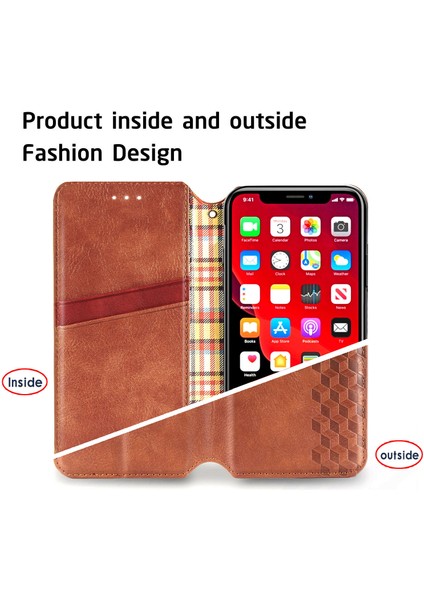 Ile Uyumlu iPhone 11 Kart Tutuculu Cüzdan Kılıfı, Pu Deri Çevirme Çubuğu Darbeye Dayanıklı Kapak (Yurt Dışından)