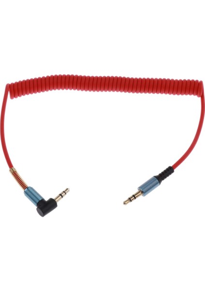 2x 90 Derece Dik Açı 3,5 mm Erkek - Erkek Konnektör Ses Jakı Spiral Kablo - Renk Seçin (Yurt Dışından) fiyatları