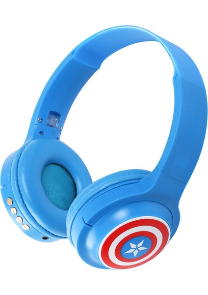 Marvel Demir Adam Bluetooth Kulaklıklar Kulak Üstü Kablosuz Stereo Kulaklık Karikatür Örümcek Adam Demir Adam Kaptan Mikrofon ile (Yurt Dışından)