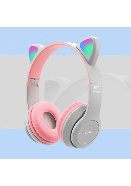 Kablosuz Bluetooth Kulaklık Kedi Kulak Oyun Kulaklığı Glow Işık Kask Sevimli Spor Müzik Kulaklık Çocuklar Için Kız Hediyeler (Yurt Dışından) fiyatları
