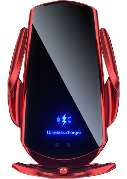 iPhone 11 ve Üzeri Için Otomatik Açma/kapama Özellikli Minesk Kablosuz (15W) Kablosuz Araç Şarj Cihazı Kırmızı (Yurt Dışından)