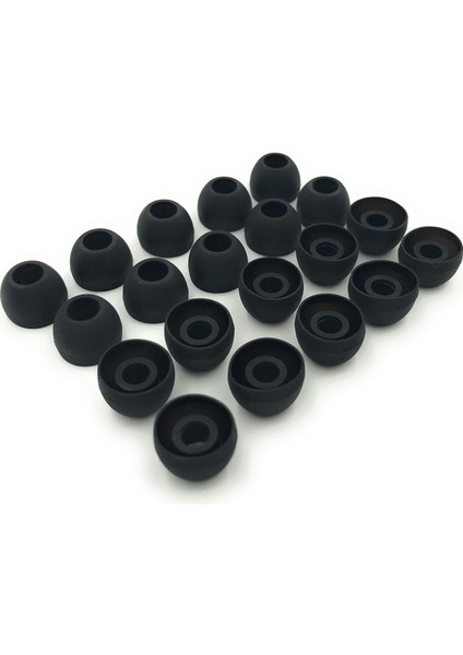 10 Pairs Medium Silicone Replacement Earbud Ear Buds Tips – Black (Yurt Dışından) fiyatları