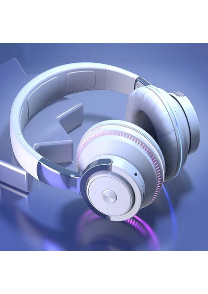 Bluetooth Kulaklıklar Kafaya Monte Gürültü Azaltma Telefonlar Için Kablosuz Kulaklık Pc Oyun Kulaklıkları Ağır Bas Renkli LED Işıklar (Yurt Dışından) fiyatları