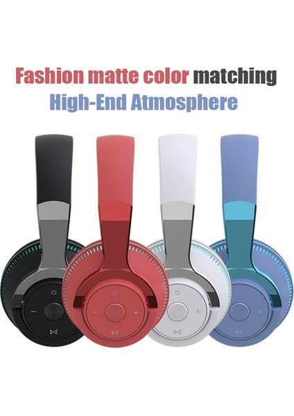 Bluetooth Kulaklıklar Kafaya Monte Gürültü Azaltma Telefonlar Için Kablosuz Kulaklık Pc Oyun Kulaklıkları Ağır Bas Renkli LED Işıklar (Yurt Dışından) modelleri