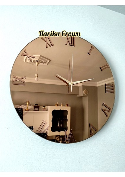 Gerçek Aynalı Dekoratif Duvar Saati (40 Cm)